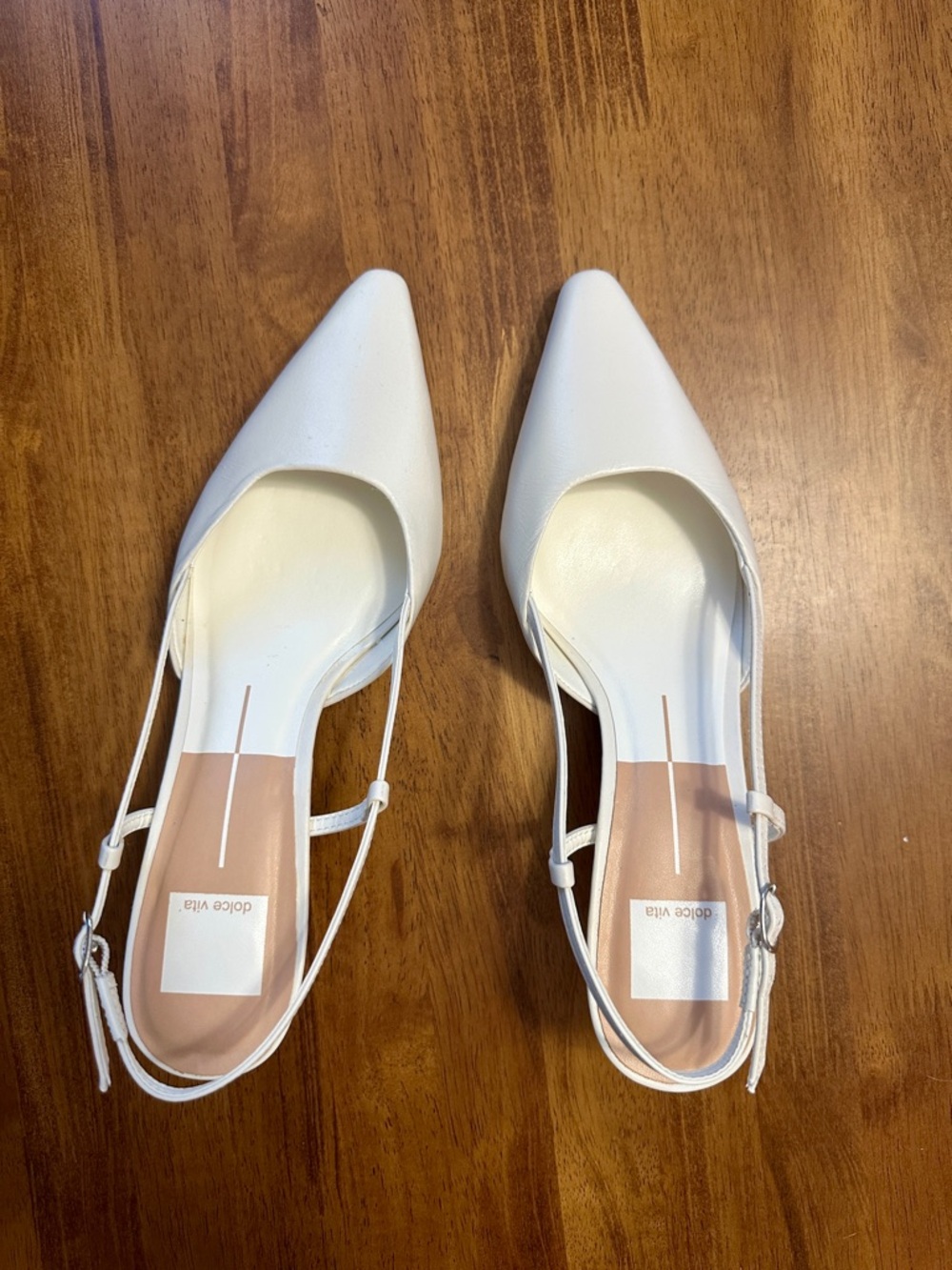 Dolce Vita White Leather Odela Wedding Heels - Picture 4 of 8
